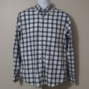 Maker & Company Men's Long Sleeve Button Down Collared Shirt ~ 100% Cotton